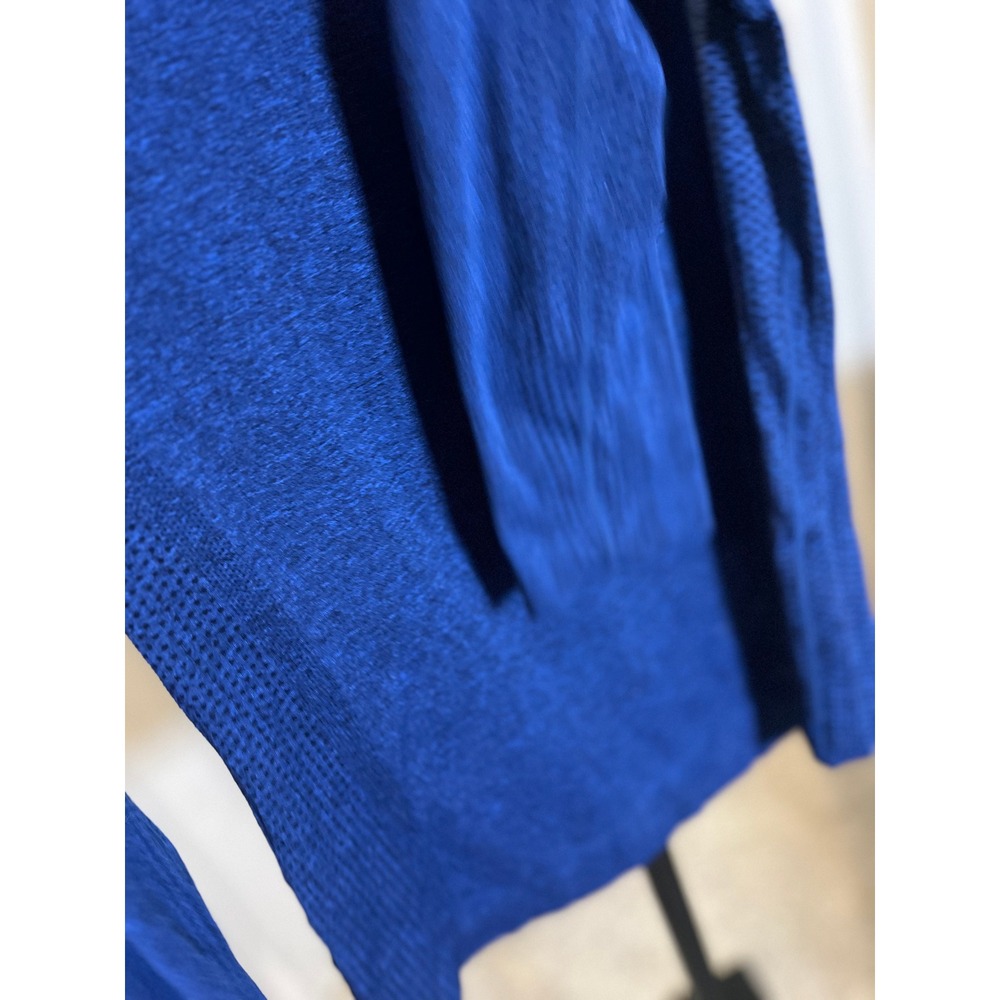 FIGS Seamless Long Sleeve Performance Top Royal Blue Space Dye Large Womens - Picture 8 of 8